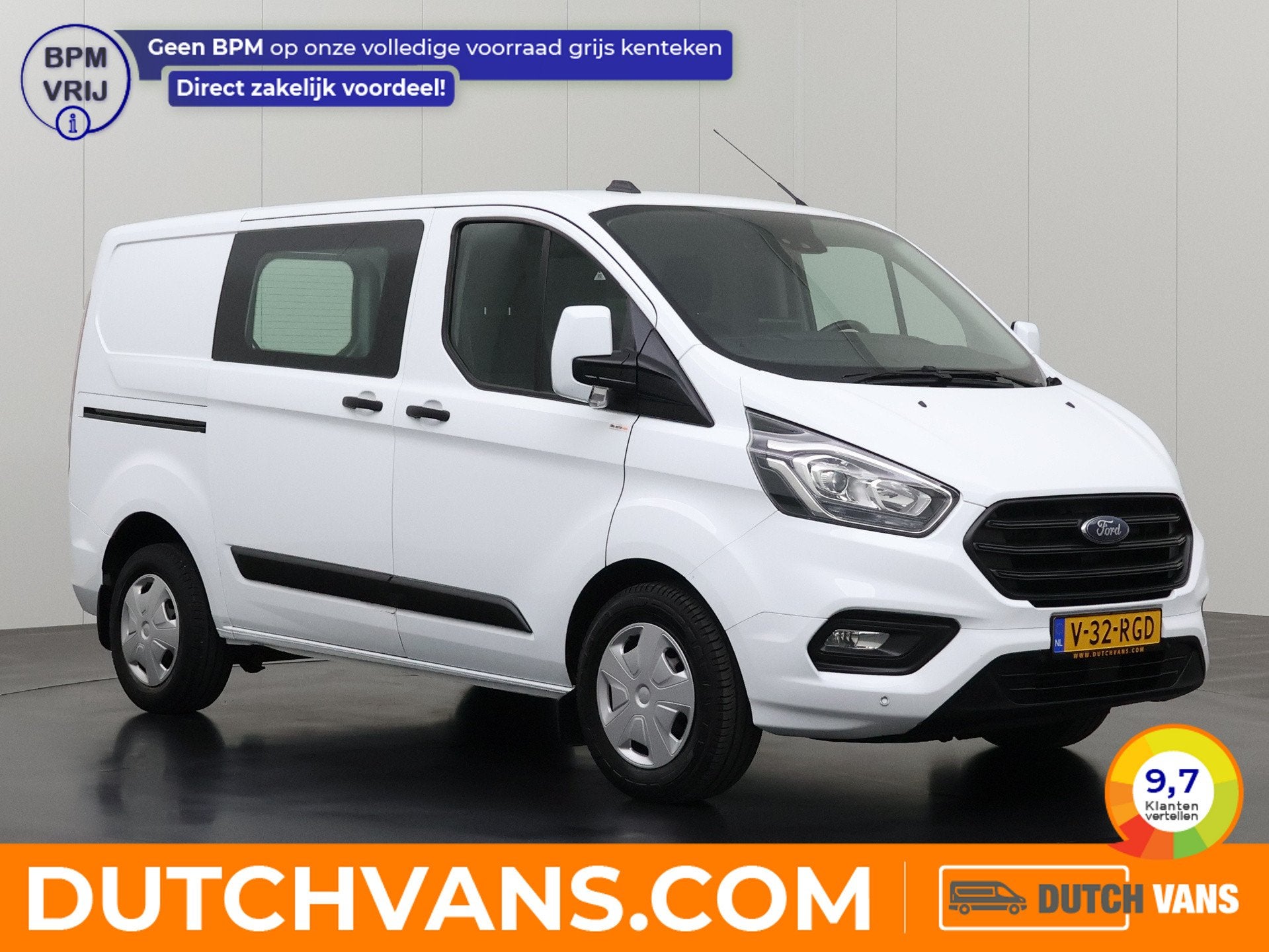 Ford Transit Custom 2.0TDCi 130PK Automaat | Navigatie | Cam, Dealer onderhouden, Stof, Gebruikt, 4 cilinders