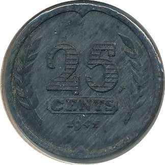 Lot 25 stuks 25 cent zink, Ophalen of Verzenden, Koningin Wilhelmina, 25 cent, Setje