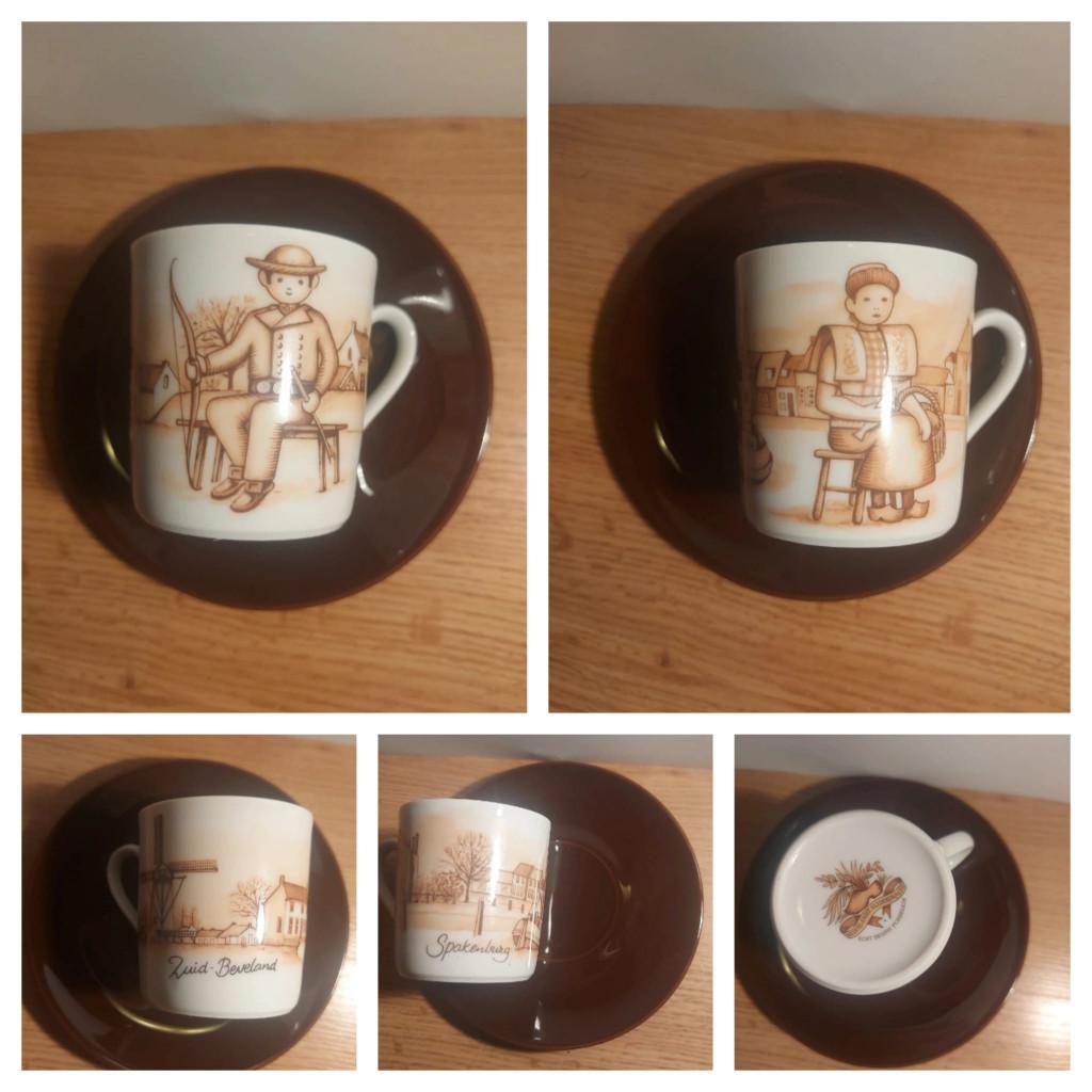 Set kop en schotels Spakenburg & zuid beveland, Ophalen of Verzenden, Zo goed als nieuw, Overige stijlen, Kop(pen) en/of Schotel(s)