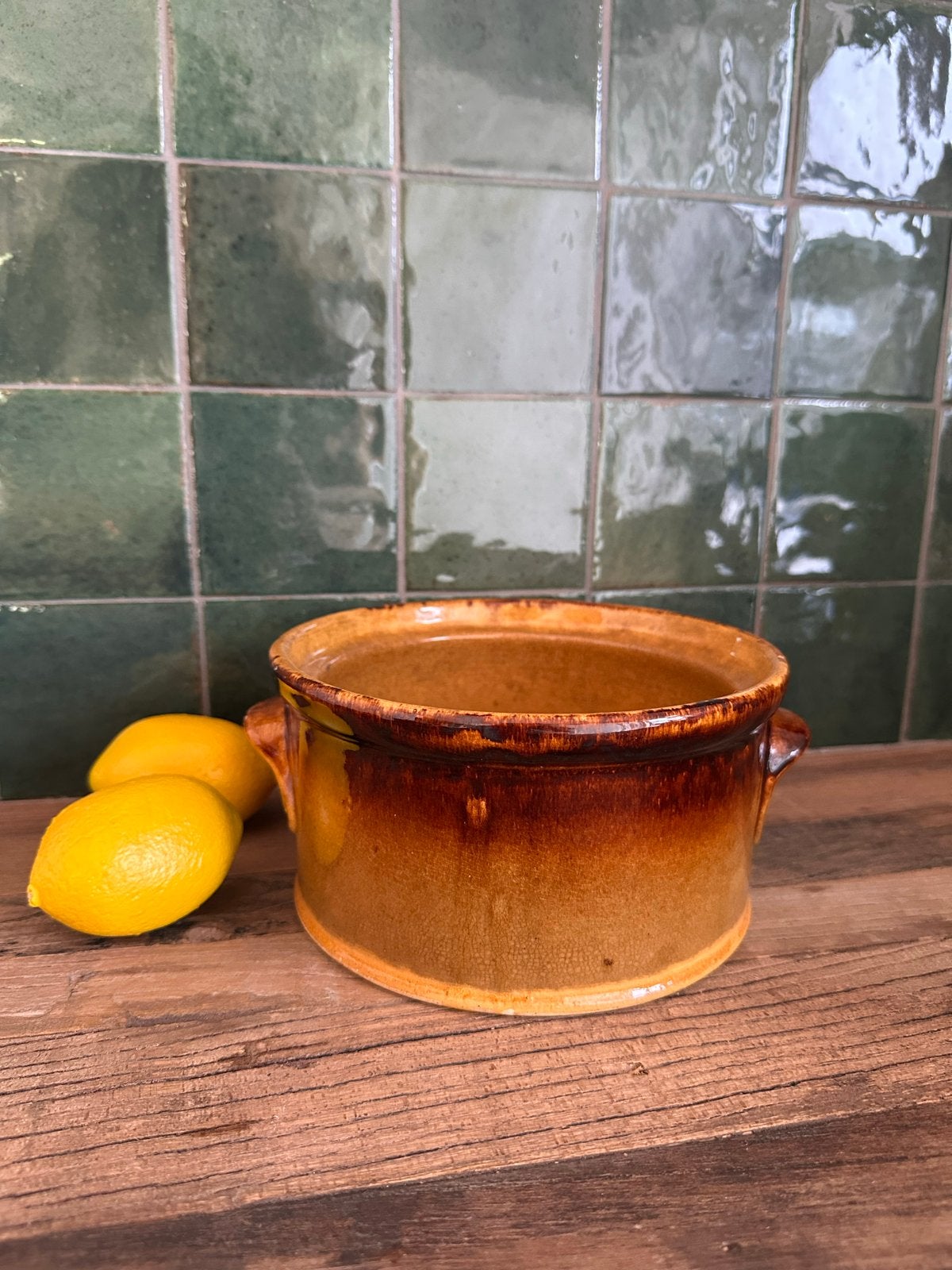 Vintage Franse brocante aardewerken pot, Antiek en Kunst, Ophalen