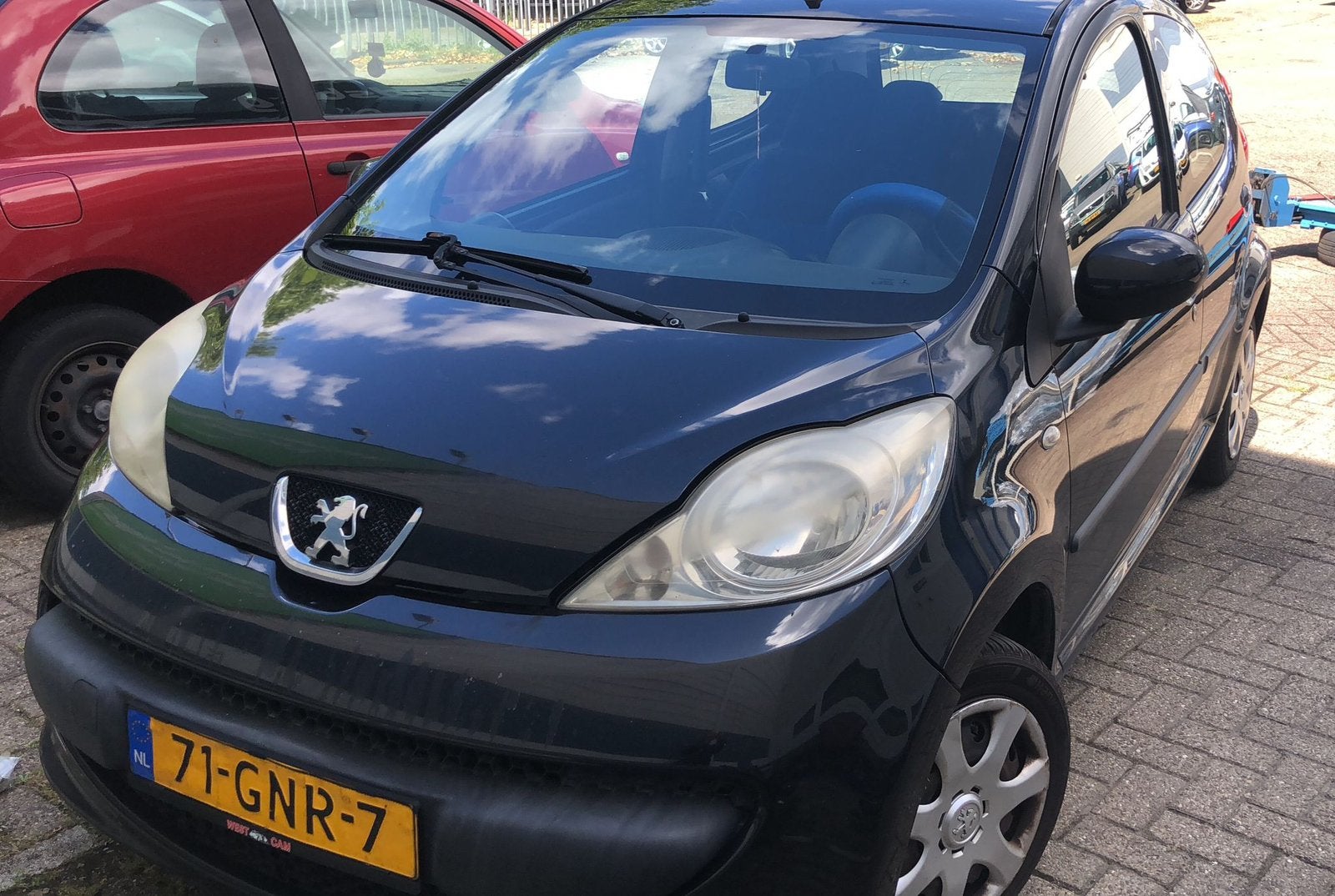Peugeot 107 2008 Zwart defect motor, Ophalen, Gebruikt, Peugeot