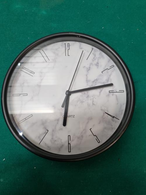Wandklok quartz zwart rond, Ophalen of Verzenden, 'T Olde Gre-j, Info@toldegrej.nl, Endepoelstraat 20f Didam