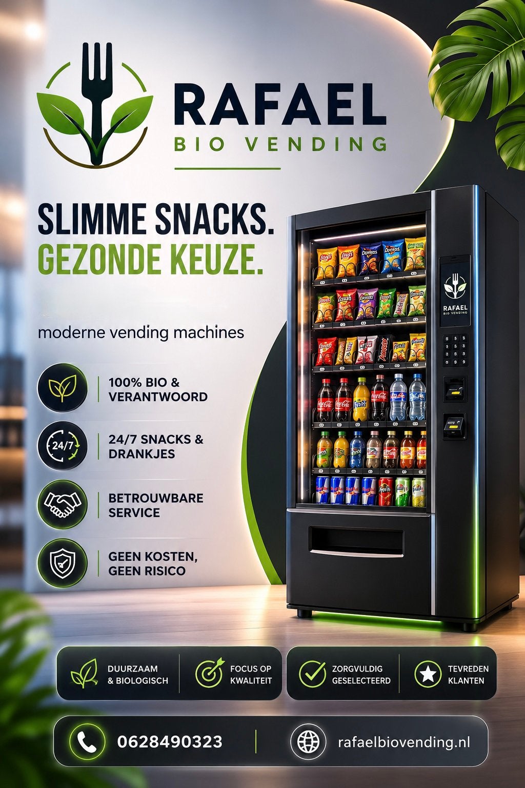 Vending machines met een biologische -assortiment, Verzenden, Nieuw