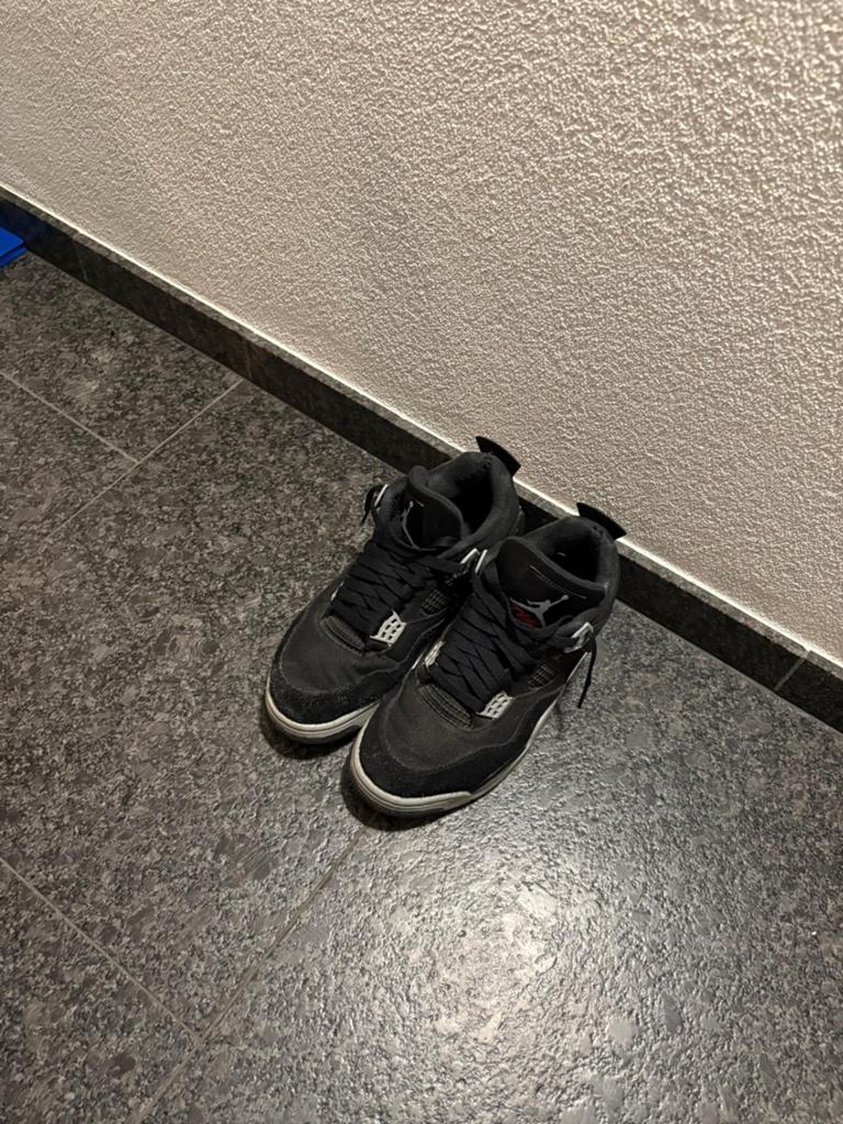 Jordan 4 Black Canvas - Maat 43, Zwart, Ophalen of Verzenden, Sneakers of Gympen, Gedragen