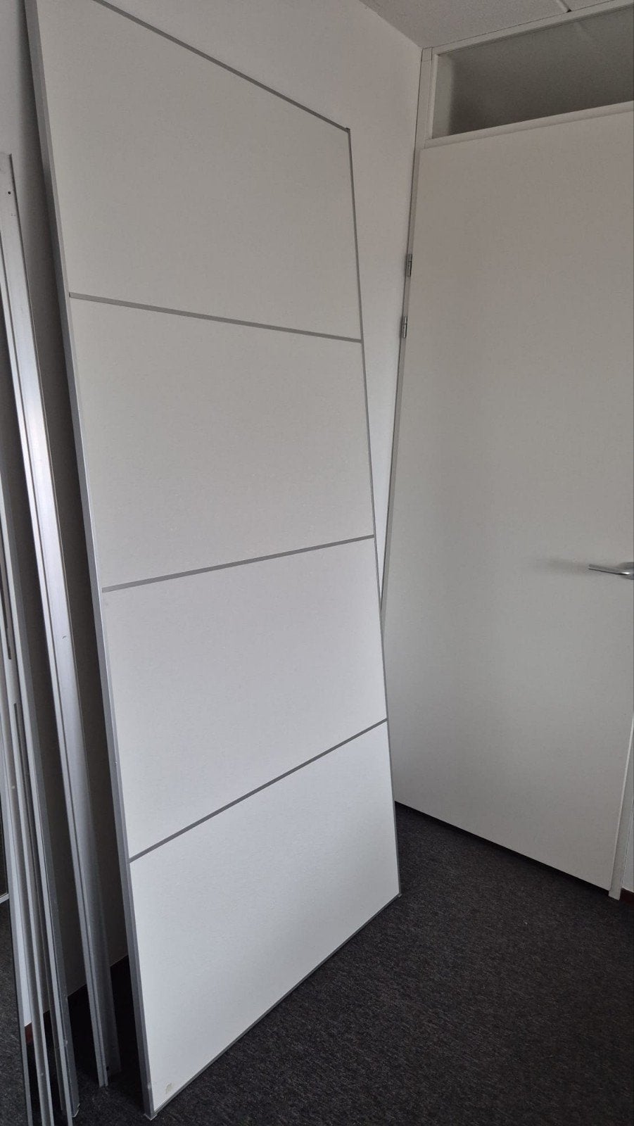 2x schuifdeuren 100cm Ikea Pax. 1x spiegel en 1x wit, Ophalen, Glas, 200 cm of meer, 150 tot 200 cm
