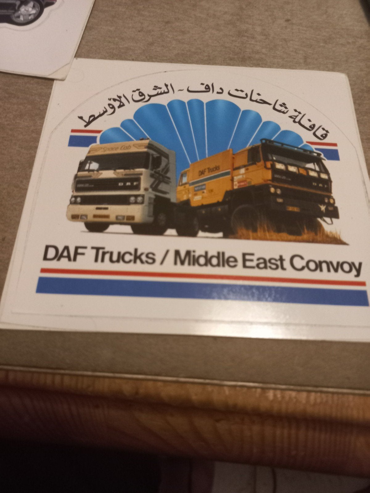 DAF Trucks / Middle East Convoy sticker, Ophalen of Verzenden, Zo goed als nieuw