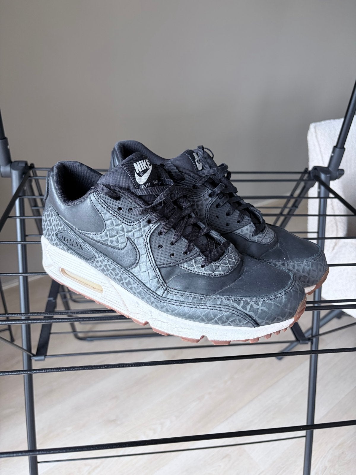 Nike Air Max 90 Premium “Black/Croc” // SKU 443817-010, Ophalen, Gedragen, Zwart, Sneakers of Gympen