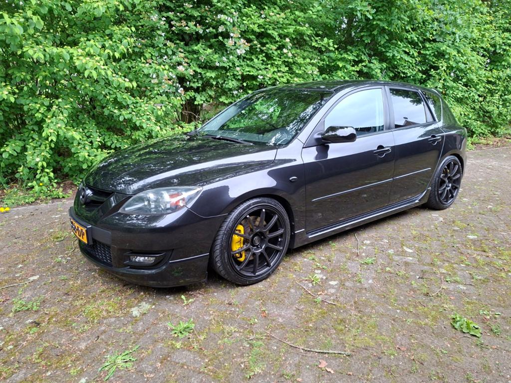 Mazda 3 BK 2.3 MPS 2007 Zwart, Auto's, 4 cilinders, 10 km/l, 75 €/maand, Handgeschakeld