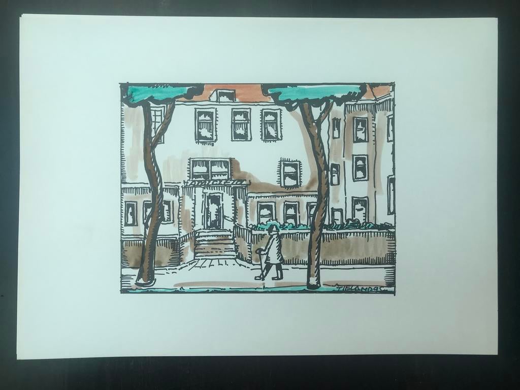 Litho van Toon Tieland (1995), Ophalen of Verzenden