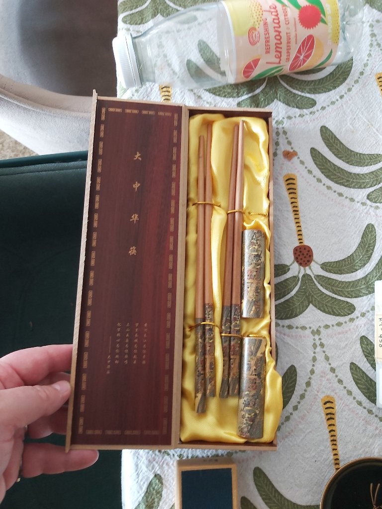 Luxe Chinese Eetstokjes Originele Doos!, Ophalen of Verzenden, Nieuw, Overige materialen, Bestekset