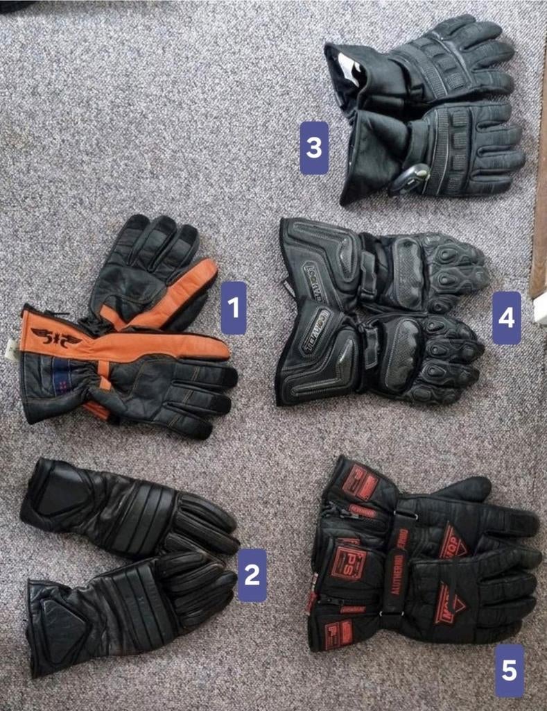 Te koop:leren motorhandschoenen lookwell, mqp, macna. Xl,L,S, Ophalen of Verzenden, Tweedehands, Handschoenen