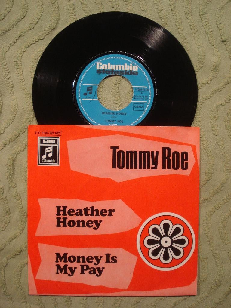 Tommy Roe 7" Vinyl Single: ‘Heather honey’ (Duitsland), 7 inch, Single, Ophalen of Verzenden, Zo goed als nieuw