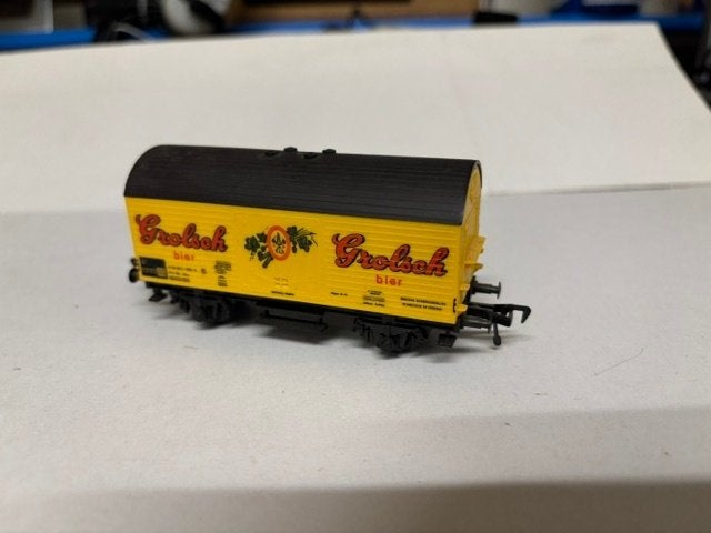 HO spoor Wagon Grolsch bier, Gelijkstroom, Fleischmann, Ophalen of Verzenden, Analoog