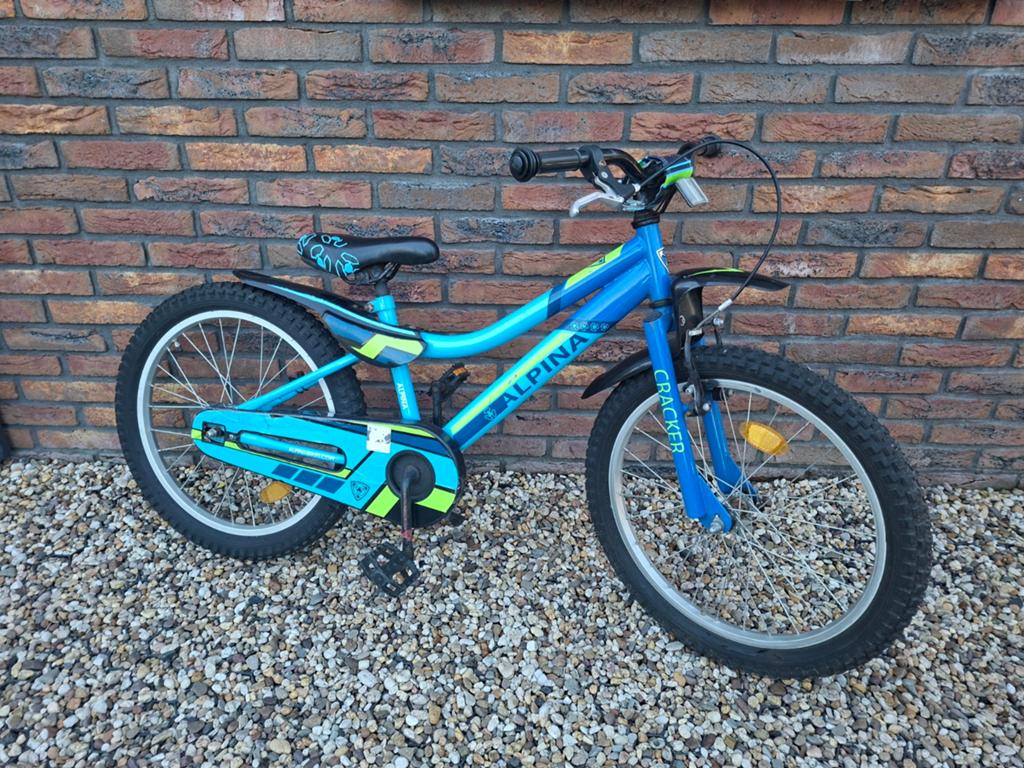 Alpina Cracker 20 inch kinderfiets - Blauw groen, Ophalen, Gebruikt, Alpina, Terugtraprem