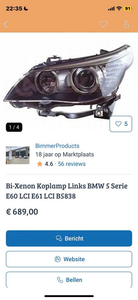 Koplamp unit rechts en links BMW X-serie, Ophalen of Verzenden, BMW