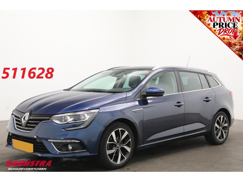 Renault Mégane Estate Bose 1.3 TCe AUT Camera PDC AHK Cruis, Gebruikt, 4 cilinders, 1290 kg, Blauw