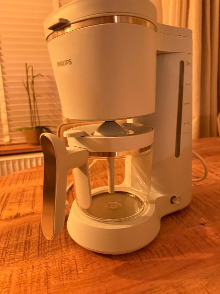 Philips Koffiezetapparaat HD7460 - Wit/Goud, Koffiemachine, Gemalen koffie, Ophalen of Verzenden, Zo goed als nieuw