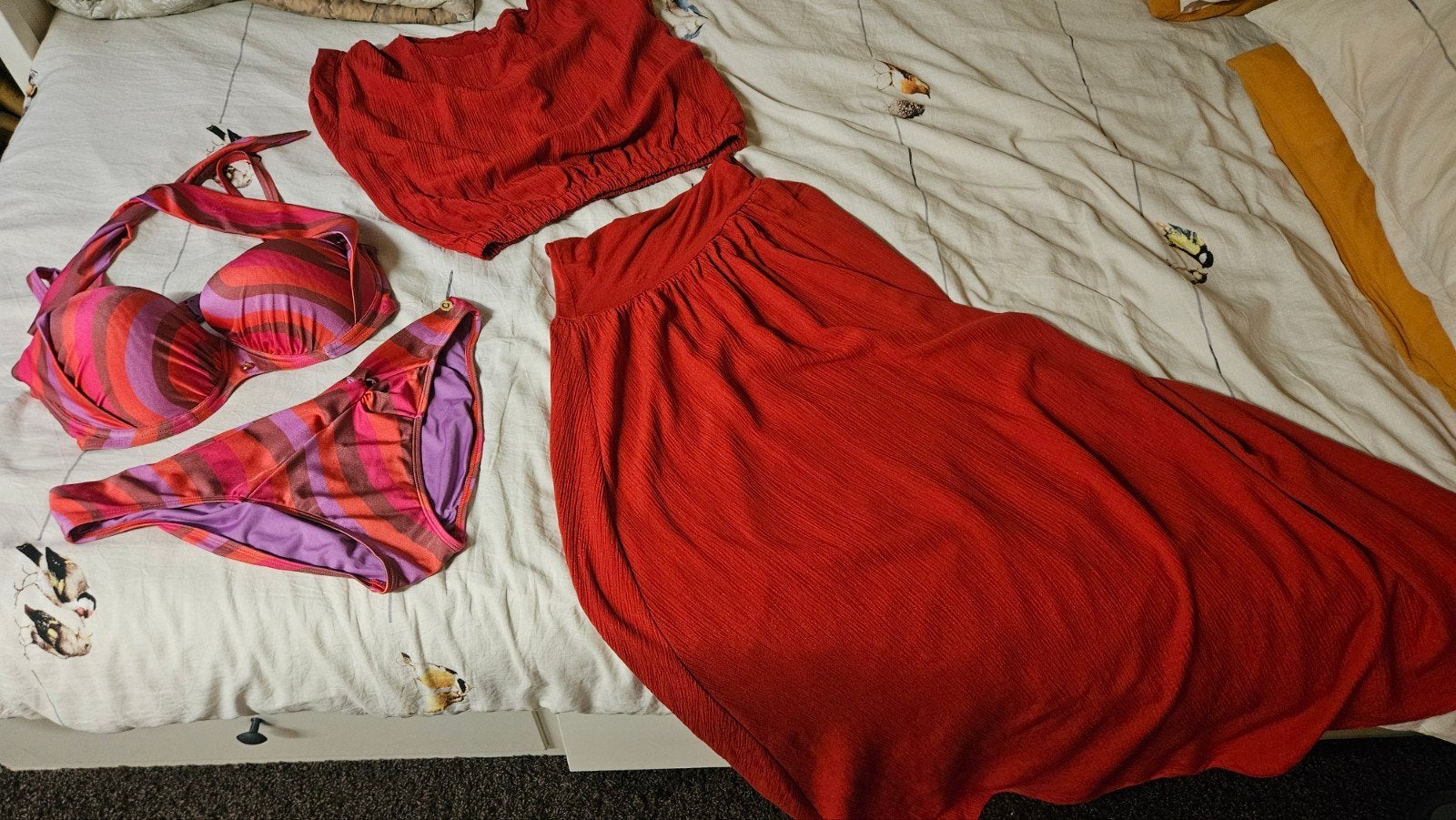 ten cate bikini + rode set maat XL br.44 / top 44D, Ten cate, Ophalen of Verzenden, Rood, Bikini