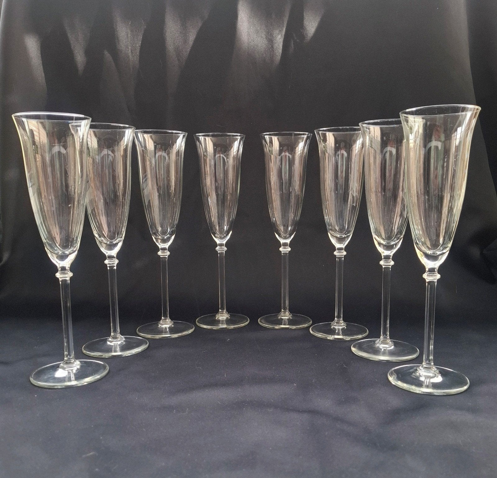 Set zeldzame Royal Leerdam Cecilia Champagneflutes, Ophalen of Verzenden, Zo goed als nieuw, Glas, Glas of Glazen