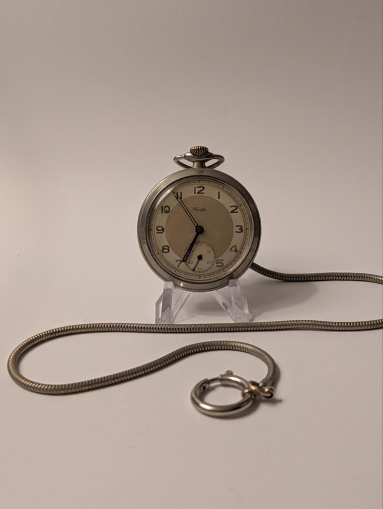 Vintage Kienzle Zakhorloge met Ketting - Jaren '30-'60, Overige merken, Overige materialen, Zakhorloge, 1930 tot 1960