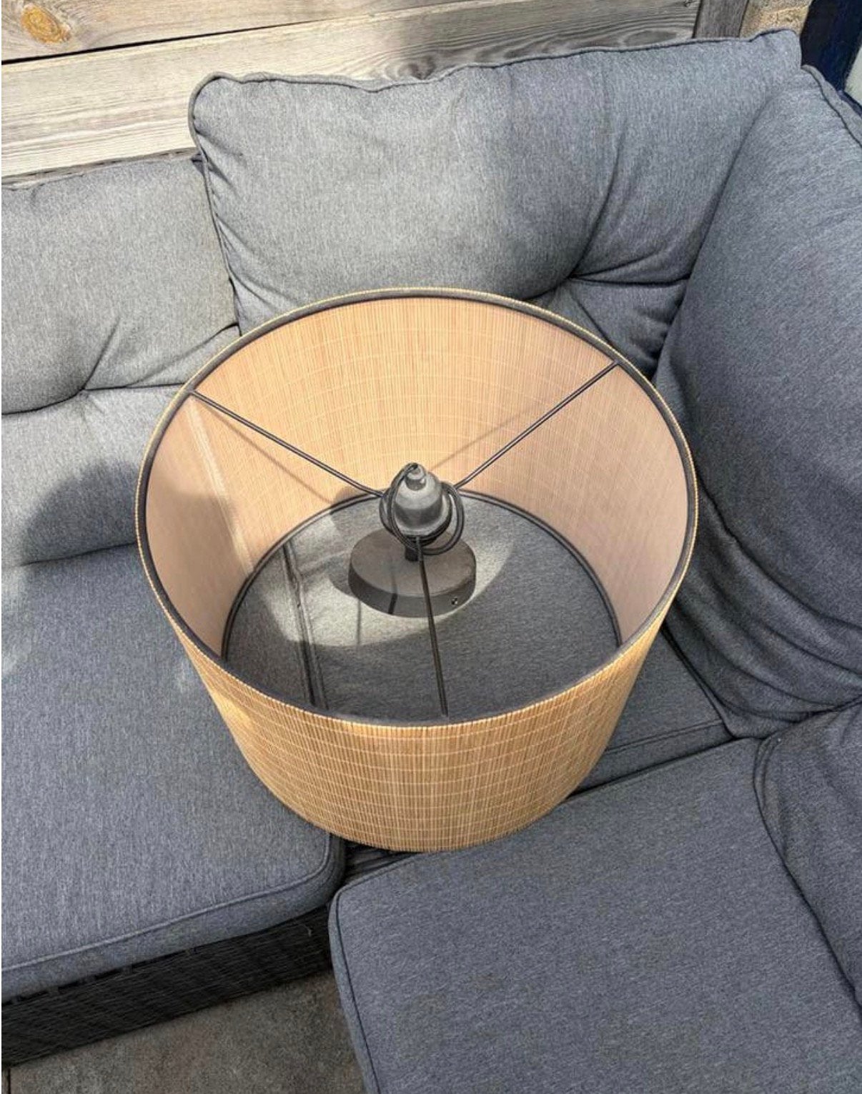 Zo goed als nieuwe lampenkap, 3 maanden oud, Huis en Inrichting, Lampen | Lampenkappen, Ophalen, Rond, Zo goed als nieuw, Bruin