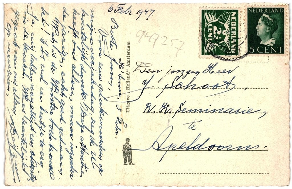 947257	Hilversum	de Kei	NH	1947	Gelopen met Postzegel, Ophalen of Verzenden, 1940 tot 1960, Gelopen, Noord-Holland