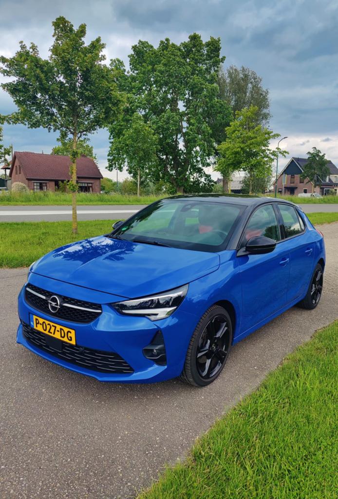 Opel Corsa 1.2 Turbo Start/stop 130pk Aut 2021 Blauw, Auto's, Stof, Zwart, 1199 cc, 1133 kg