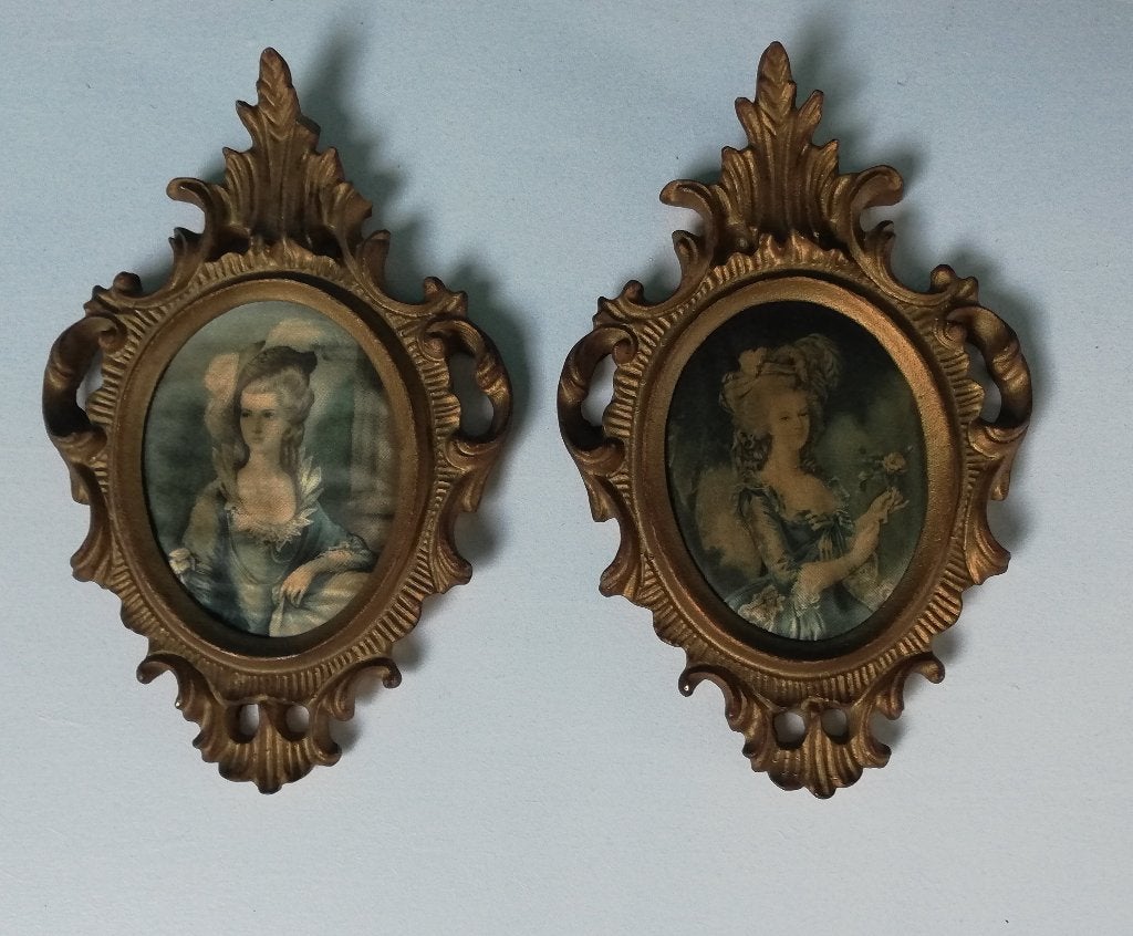 Charles Le Brun en Gainsborough stoffen schilderijtjes, Doek, Portret of Personen, Realistisch, Overige technieken