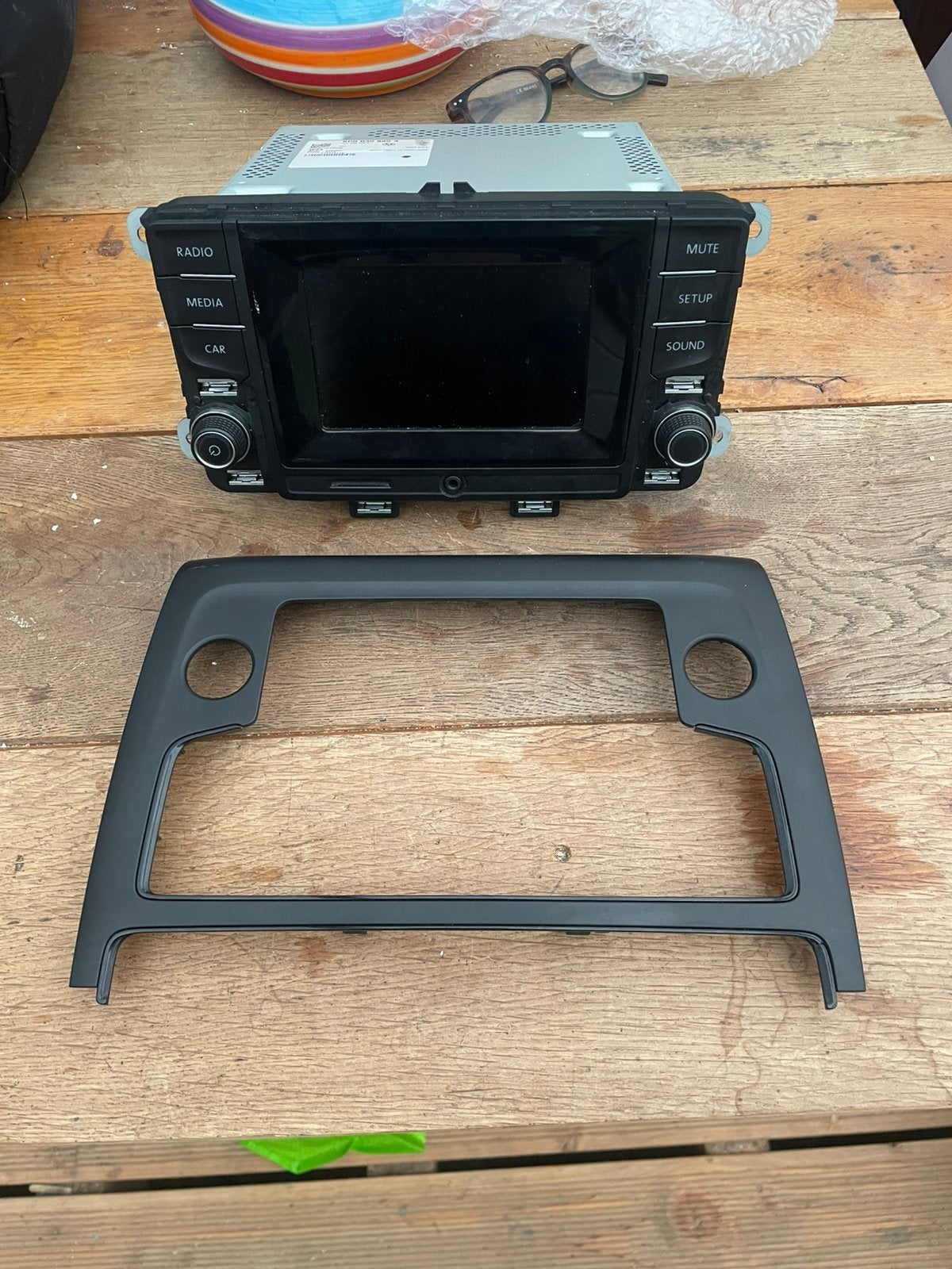 Originele VW Polo 6C MIB2 Entry Radio 6C0035885A + Frame, Ophalen of Verzenden, Gebruikt, Volkswagen