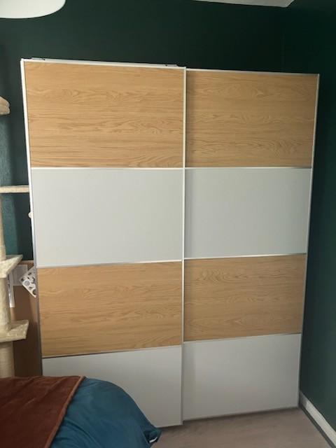 IKEA PAX Kledingkast met schuifdeuren en lades, Huis en Inrichting, Kasten | Kledingkasten, Gebruikt, 50 tot 75 cm, Ophalen, Overige houtsoorten