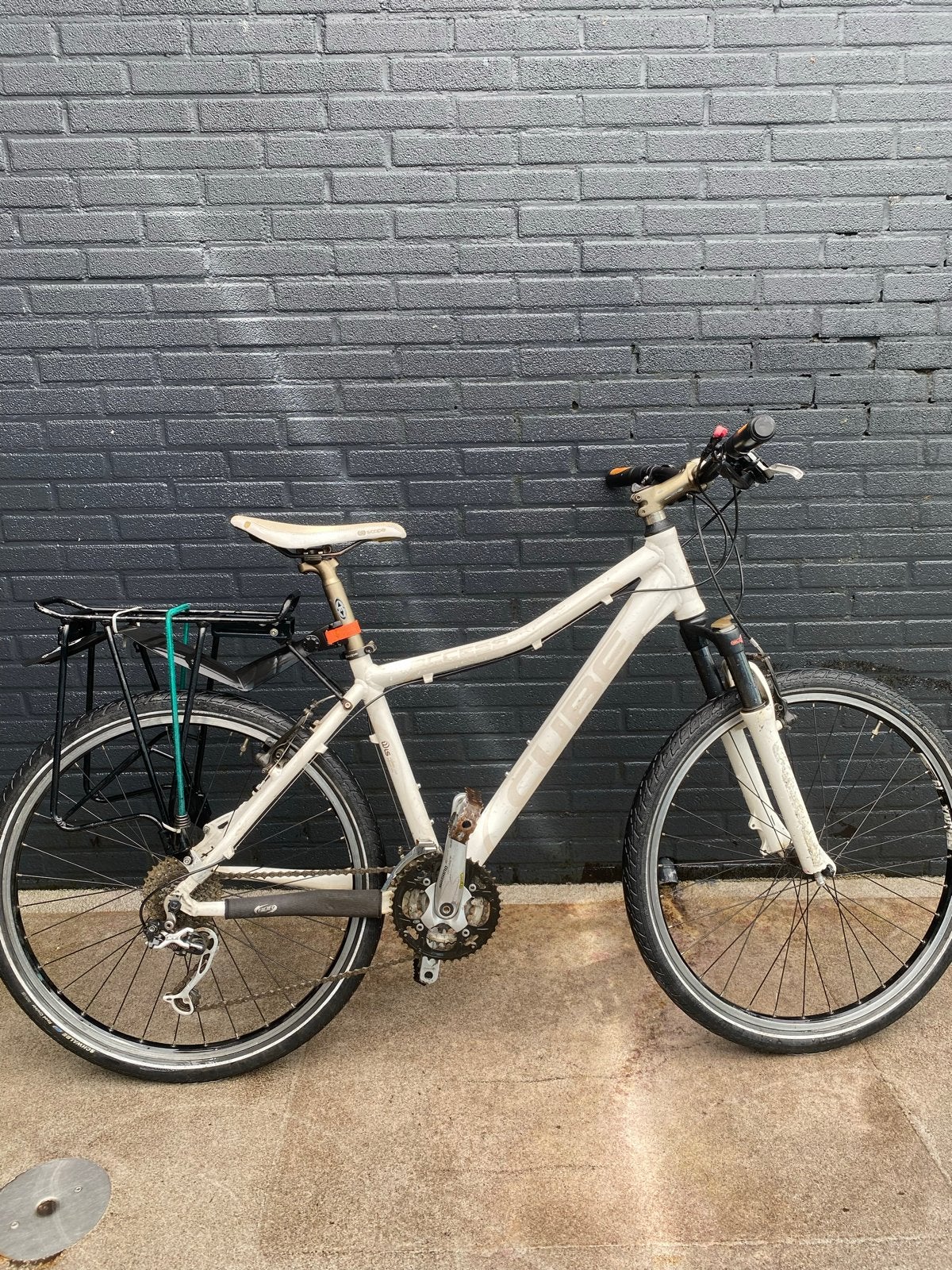 Cube Access Dames Mountainbike - Wit, Gebruikt, Hardtail, Velgrem, 49 tot 53 cm