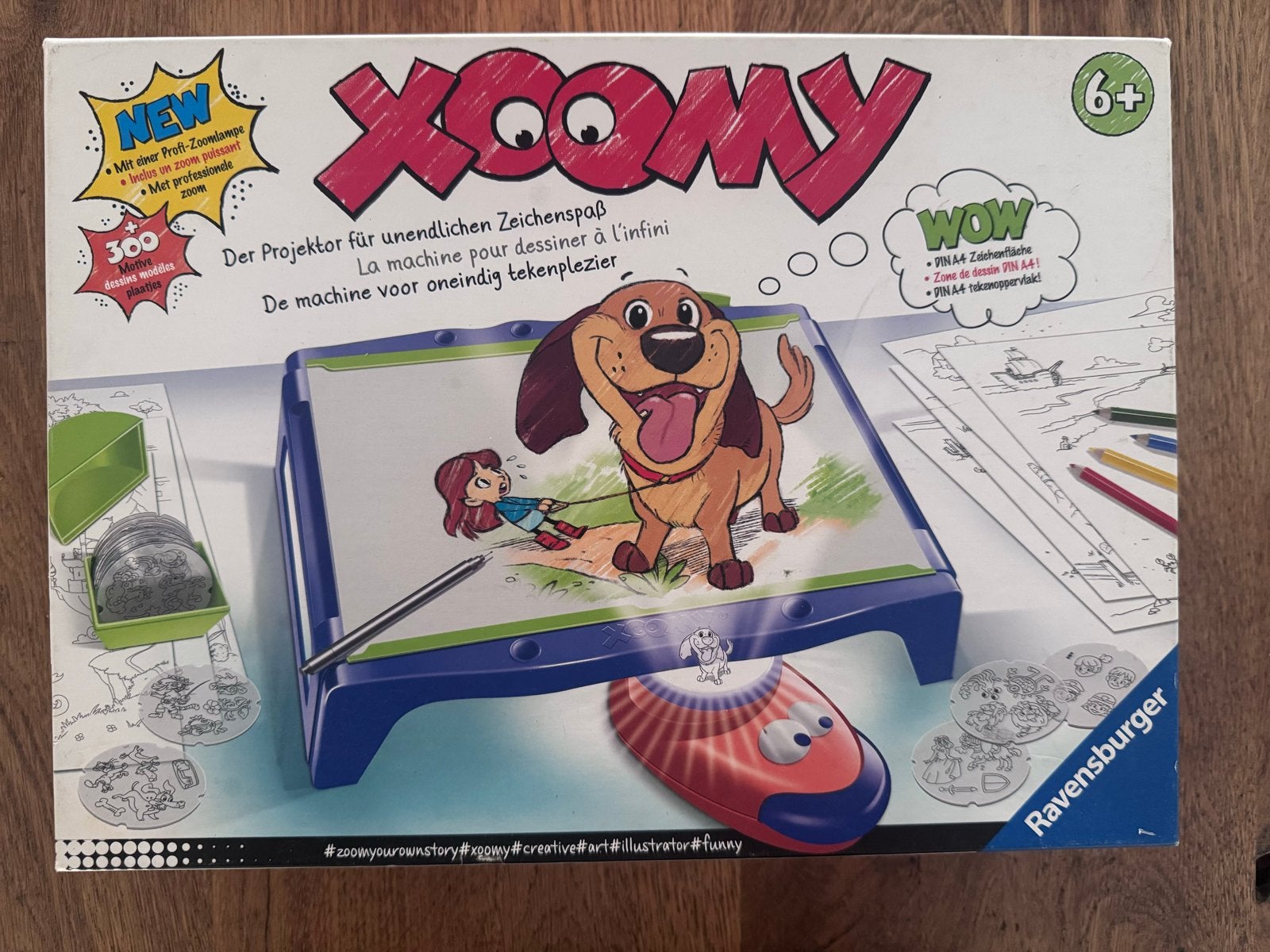 Xoomy Tekenmachine met Animal uitbreidingsset, Ophalen, Zo goed als nieuw, Knutselen, Met licht