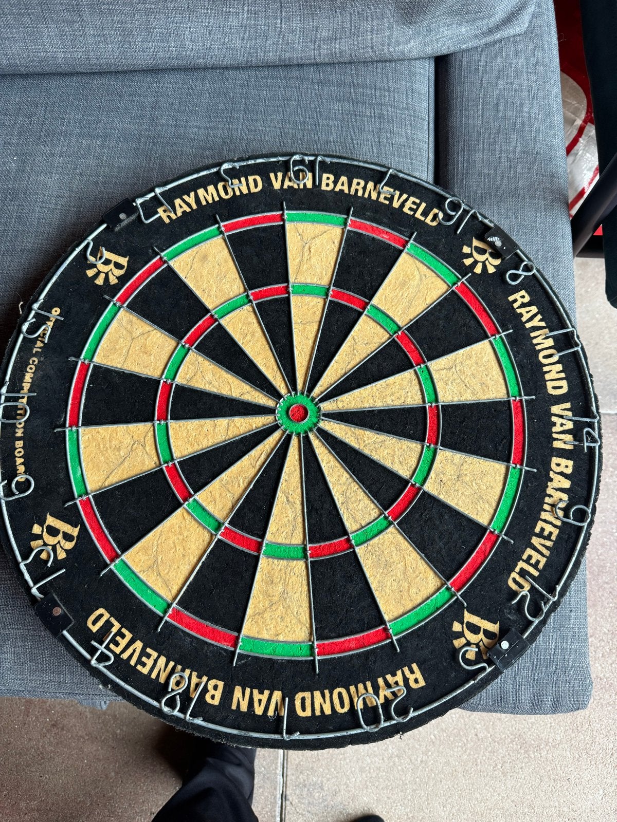 Dartbord Raymond van Barneveld - Prima staat, Ophalen of Verzenden, Gebruikt, Dartbord