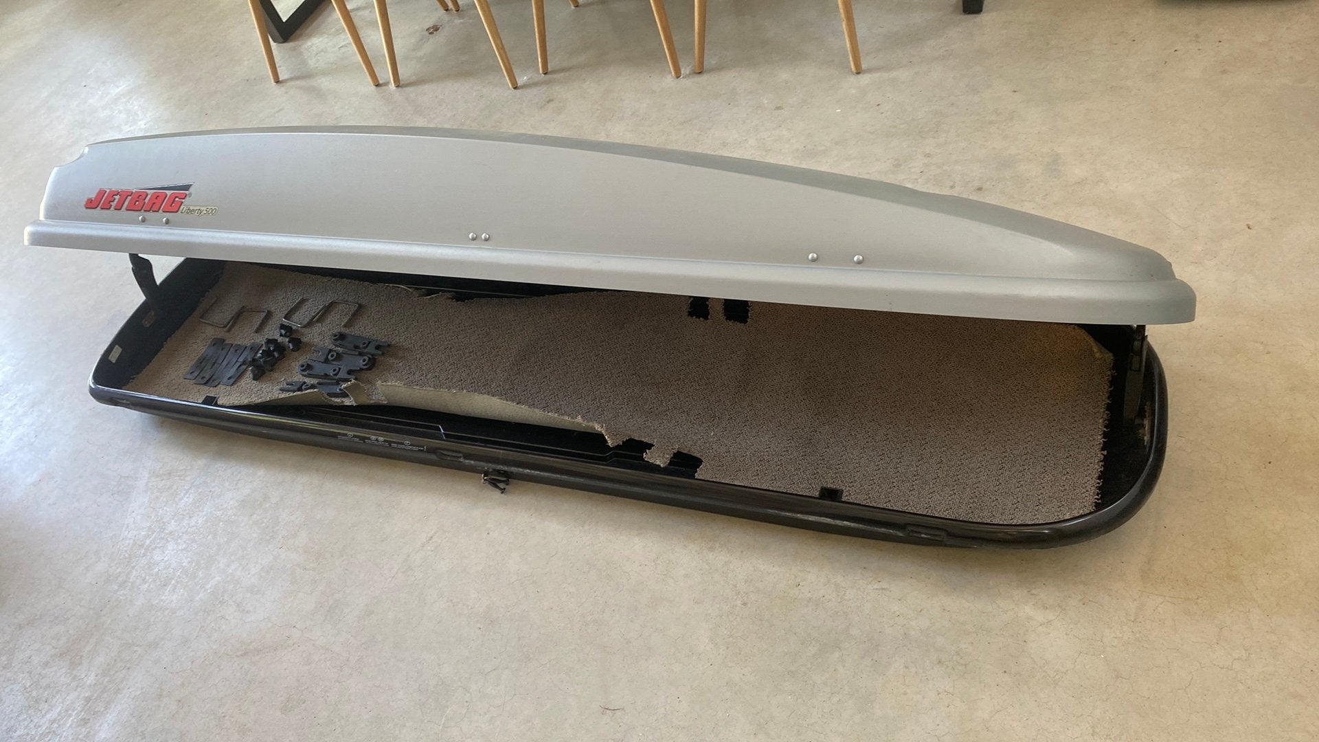 Jetbag Liberty 500 – complete dakkoffer / skibox, Auto diversen, Dakkoffers, Ophalen, Zo goed als nieuw