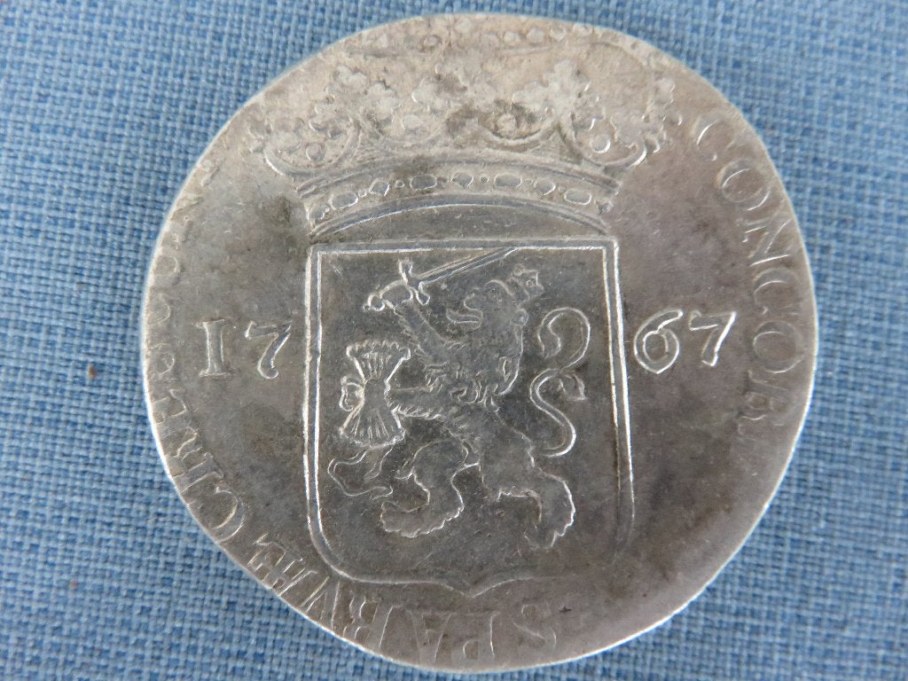 Dukaat in zilver – Zeeland - 1767 - bodemvondst, Vóór koninkrijk, Zilver, Losse munt, Overige waardes