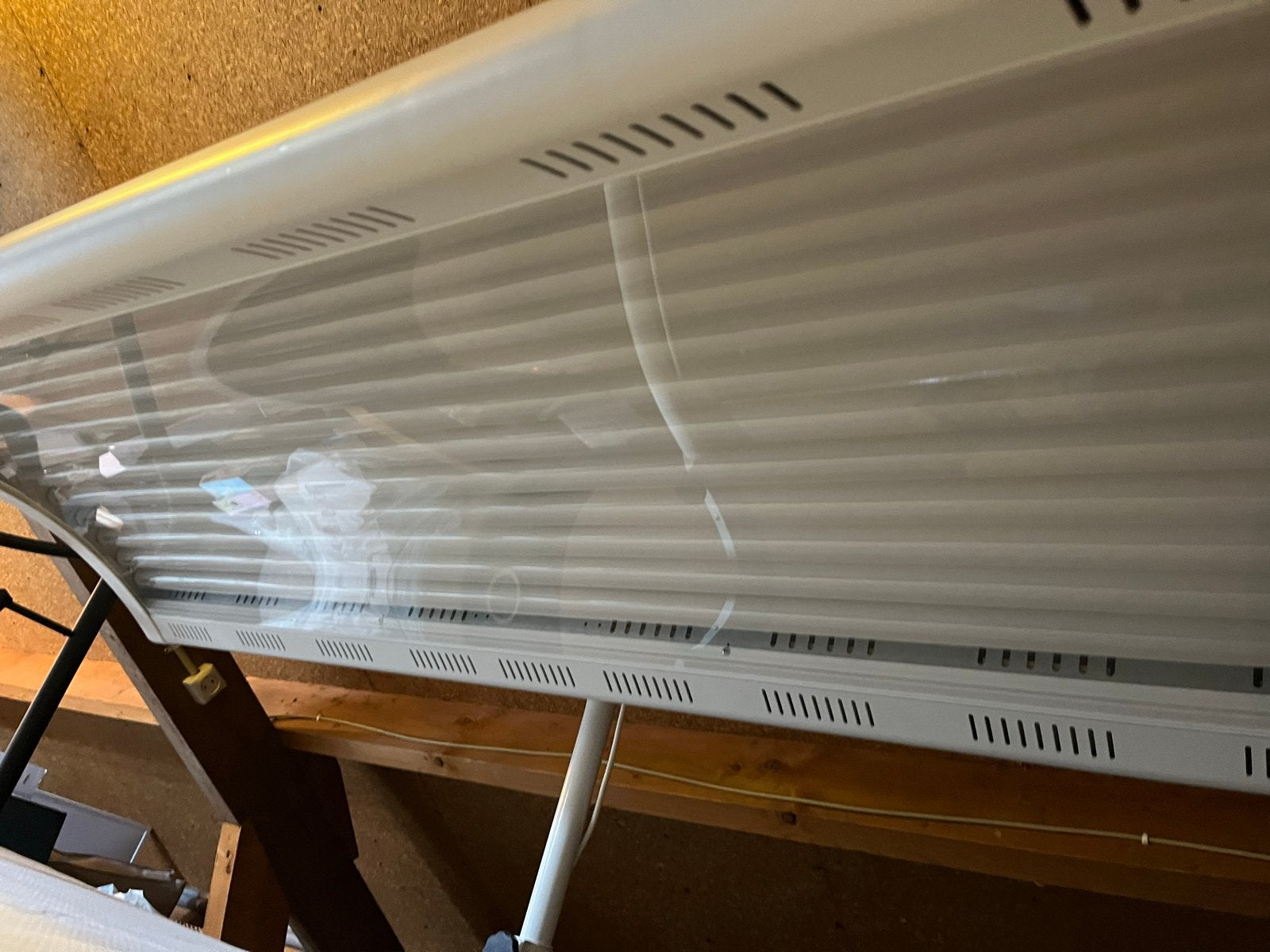 Hapro Topaz 12V Zonnebank - Verrijdbaar & Hoogte Verstelbaar, Ophalen, Gebruikt, Zonnebank enkelzijdig, 10 tot 15 lampen