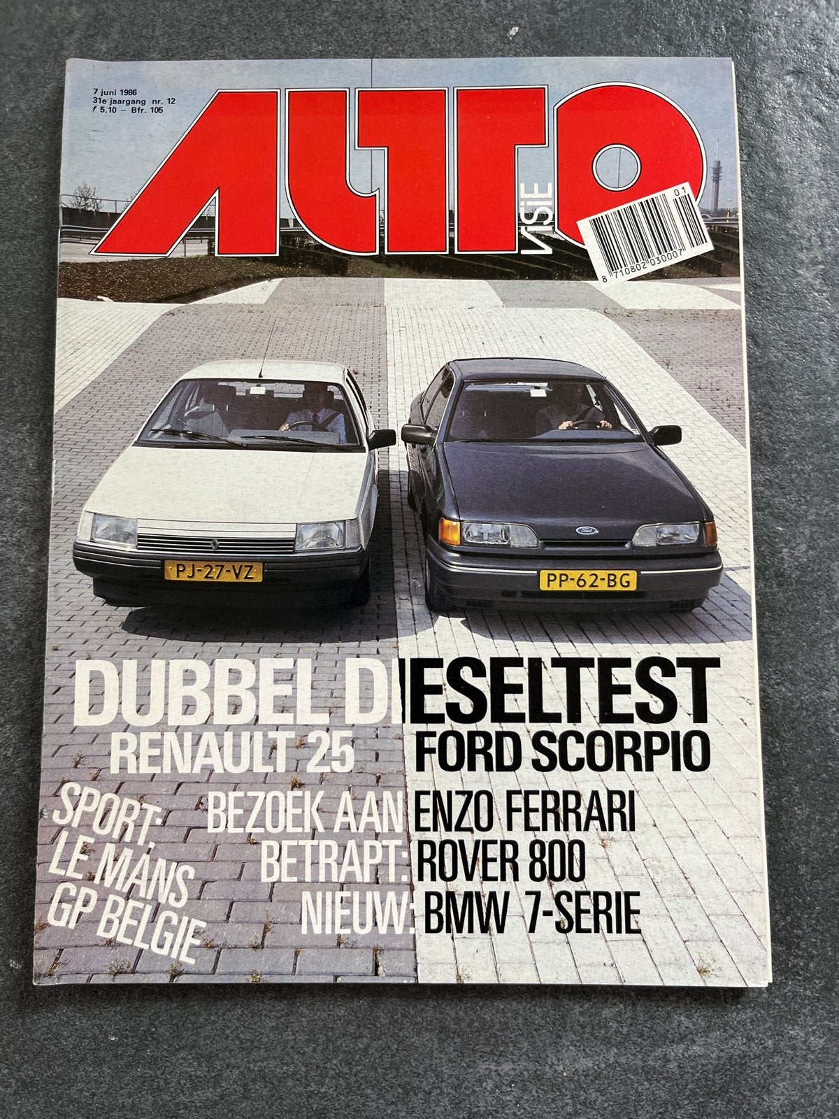 Autovisie 7 juni 1986 - Dubbel Dieseltest, Ophalen of Verzenden, Gelezen, Overige typen