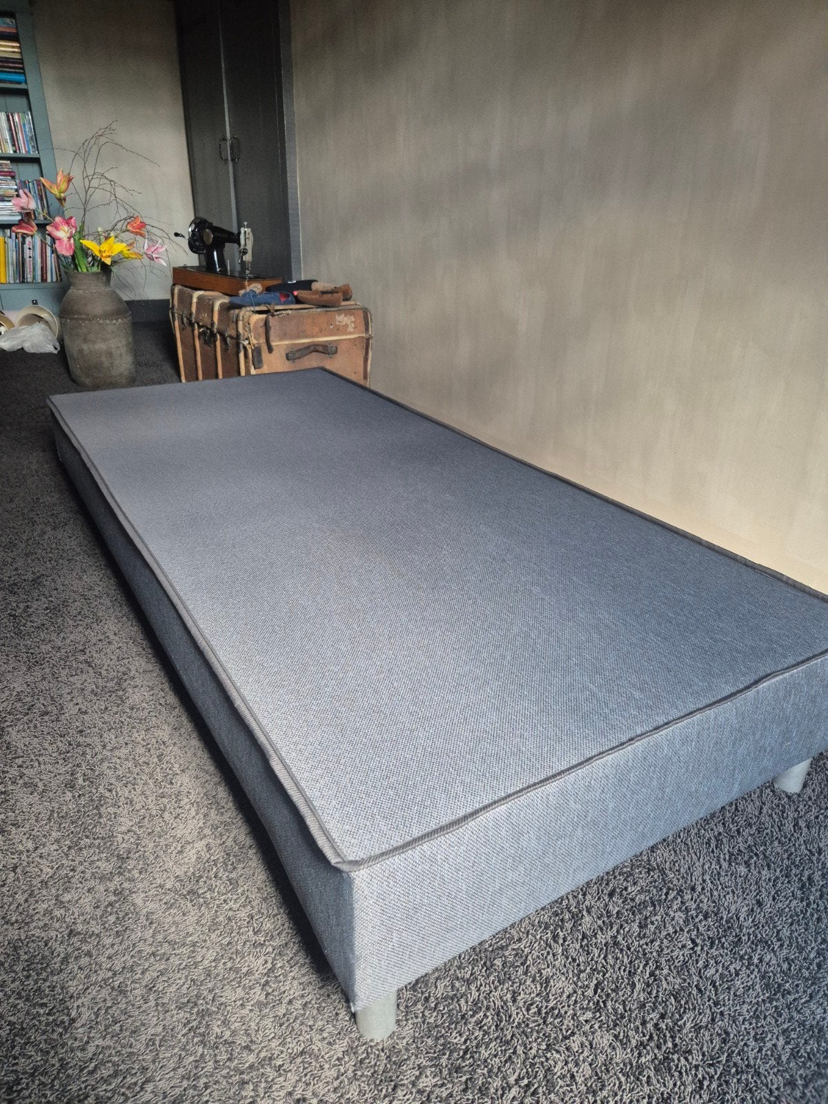 prachtige 1 persoons box spring, Ophalen, 90 cm, Eenpersoons, Zo goed als nieuw