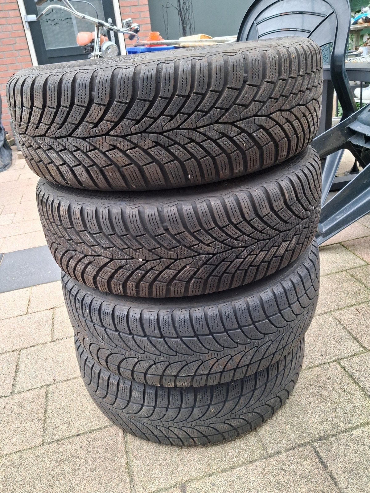 Winterbanden met velgen - 205/55 R16   5 gaats  opel meriva, Ophalen of Verzenden