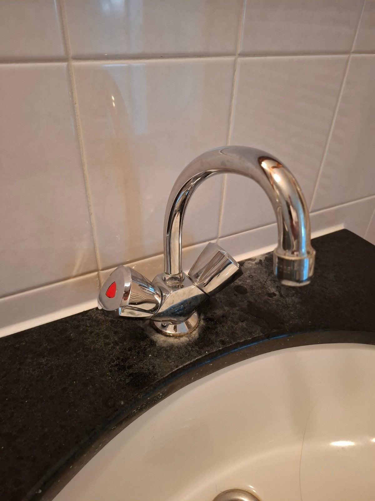 Gebruikte wastafelkranen - Set van 2 Grohe Costa chroom, Ophalen of Verzenden, Gebruikt, Chroom, Kraan