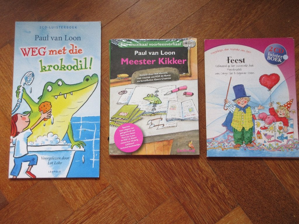 3 x luisterboek : Weg met die krokodil + Meester Kikker + Fe, Ophalen of Verzenden, Cd, Kind