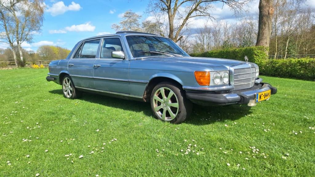 Mercedes-Benz S-Klasse 4.5 450 SEL AUT 1979 Blauw, Auto's, 8 cilinders, 4520 cc, Blauw, Leder