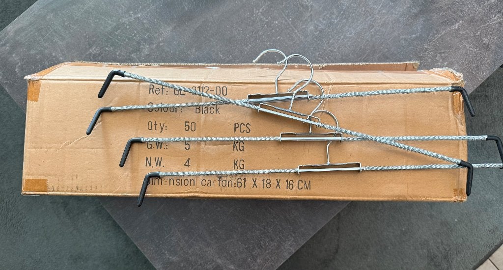 Kledinghangers/ broekhanger -spanners 50 cm, Ophalen of Verzenden, Nieuw, Metaal, Volwassenen