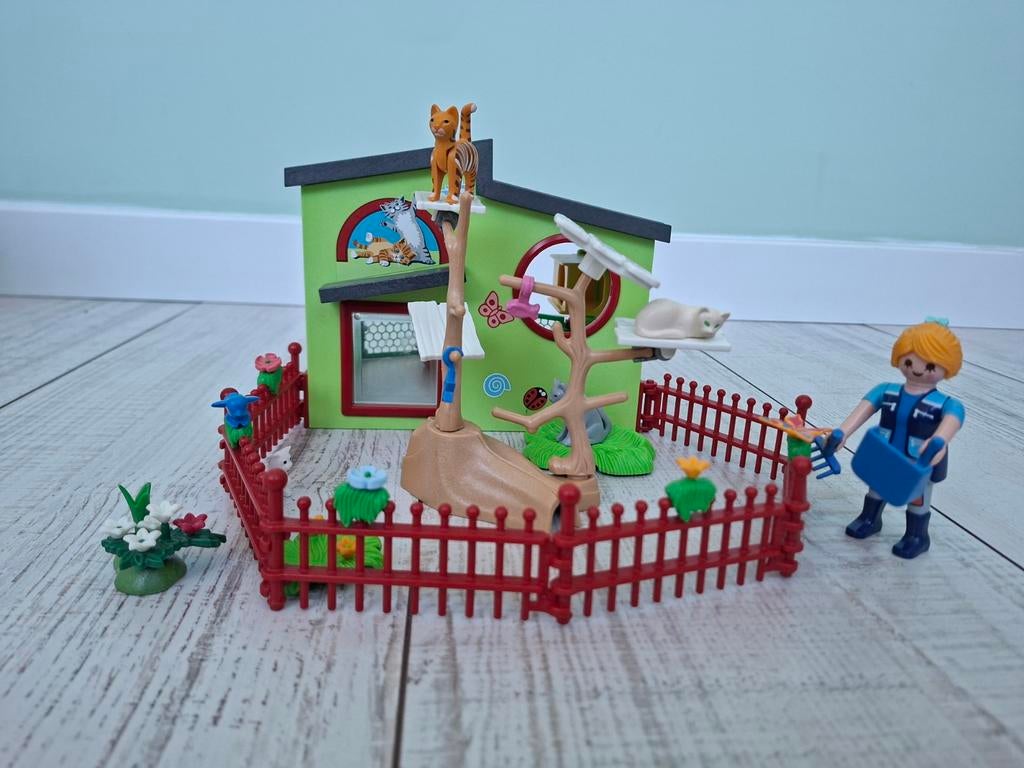 Playmobil Kattenpension / Kattenopvang met accessoires, Ophalen of Verzenden, Zo goed als nieuw, Complete set