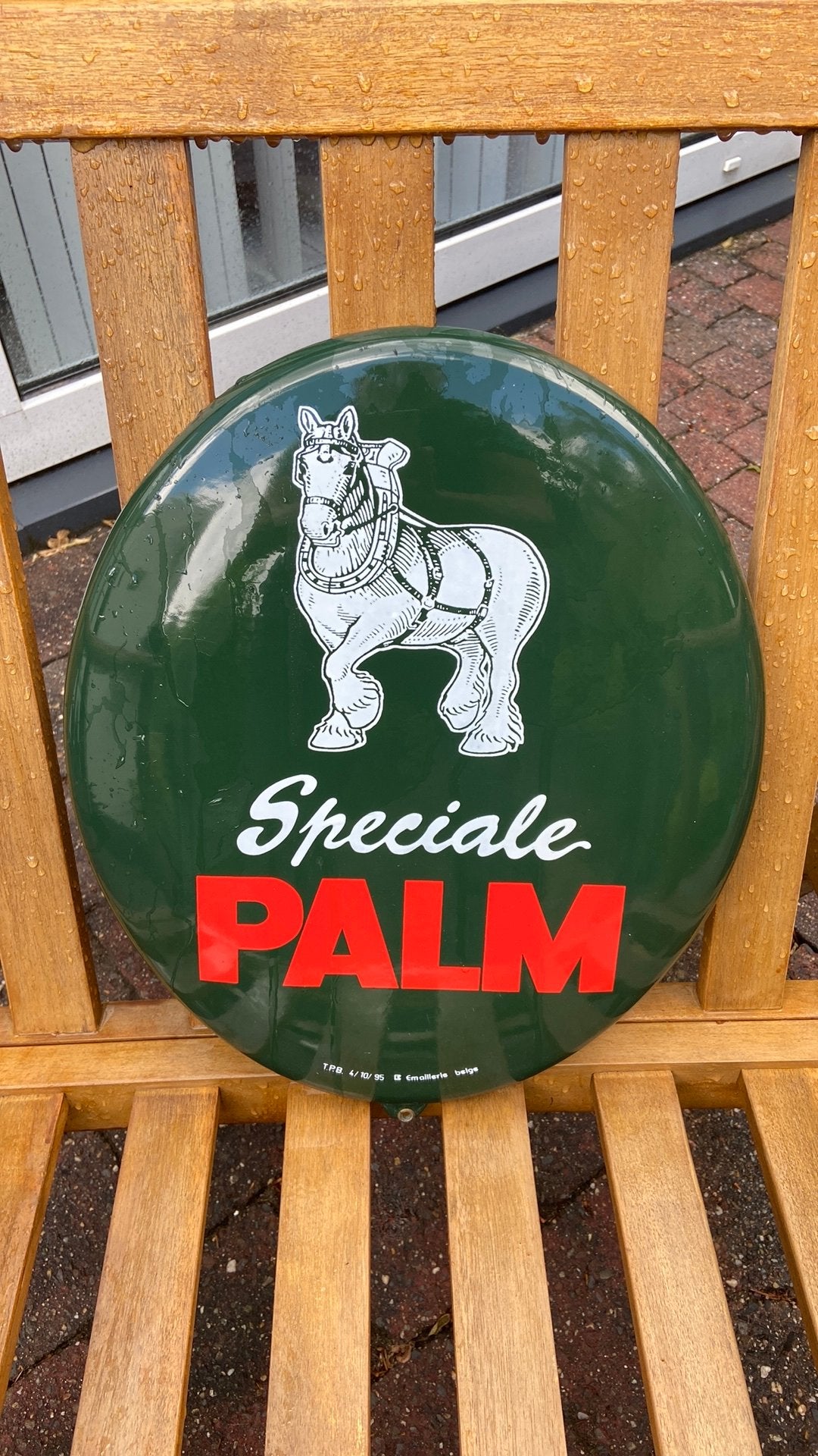 EMAILLE Reklamebord PALM, Ophalen of Verzenden, Zo goed als nieuw, Reclamebord