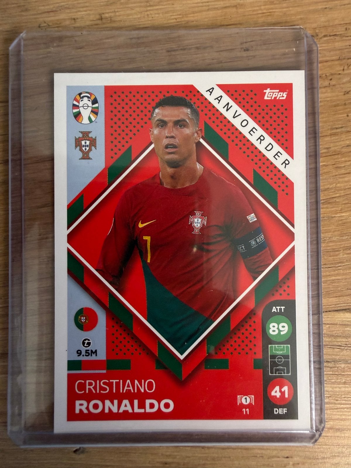 Cristiano Ronaldo Topps Match Attax UEFA EURO 2024 Kaart, Ophalen of Verzenden, Zo goed als nieuw, Buitenlandse clubs, Spelerskaart