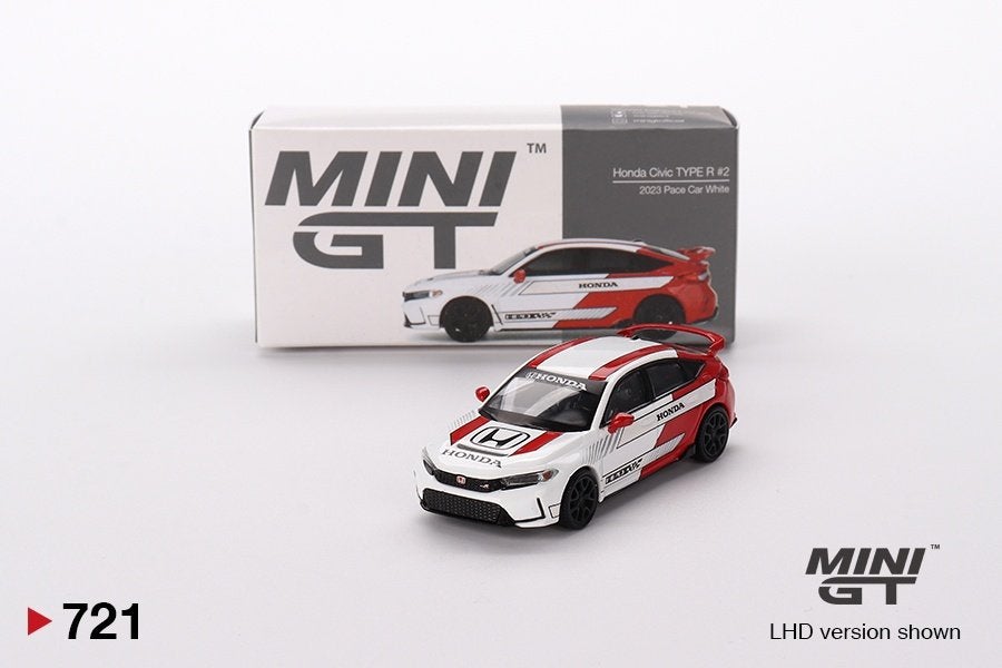 Honda Civic Type R van Mini GT 1/64 2023 Pace Car nr. 2, Ophalen of Verzenden, Nieuw, Auto
