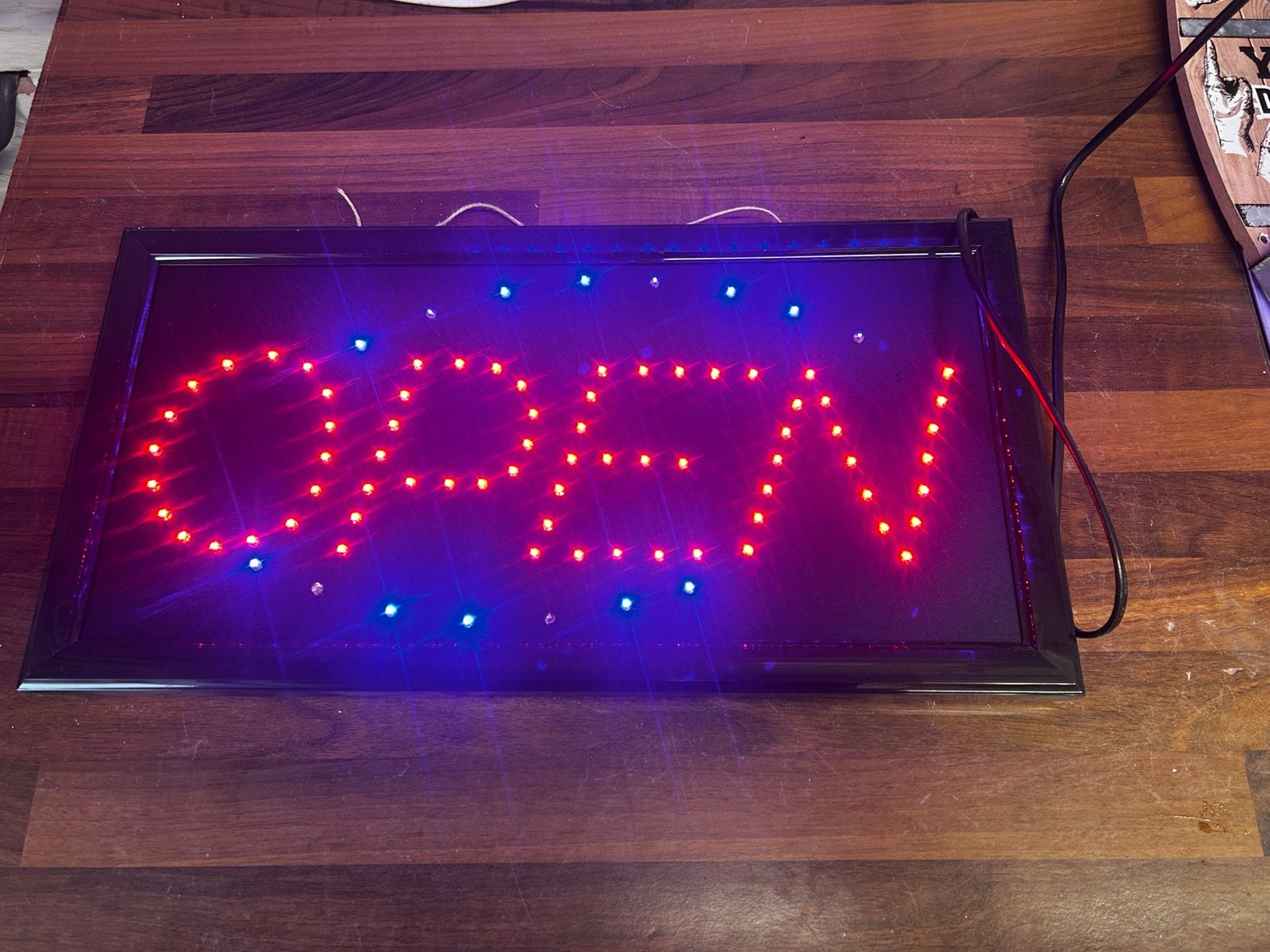 OPEN bord led, Ophalen, Zo goed als nieuw, Licht