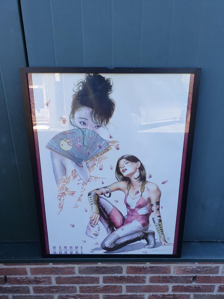 Ingelijste Kabuki Poster - David Mack Graphic Novel Kunst, Ophalen