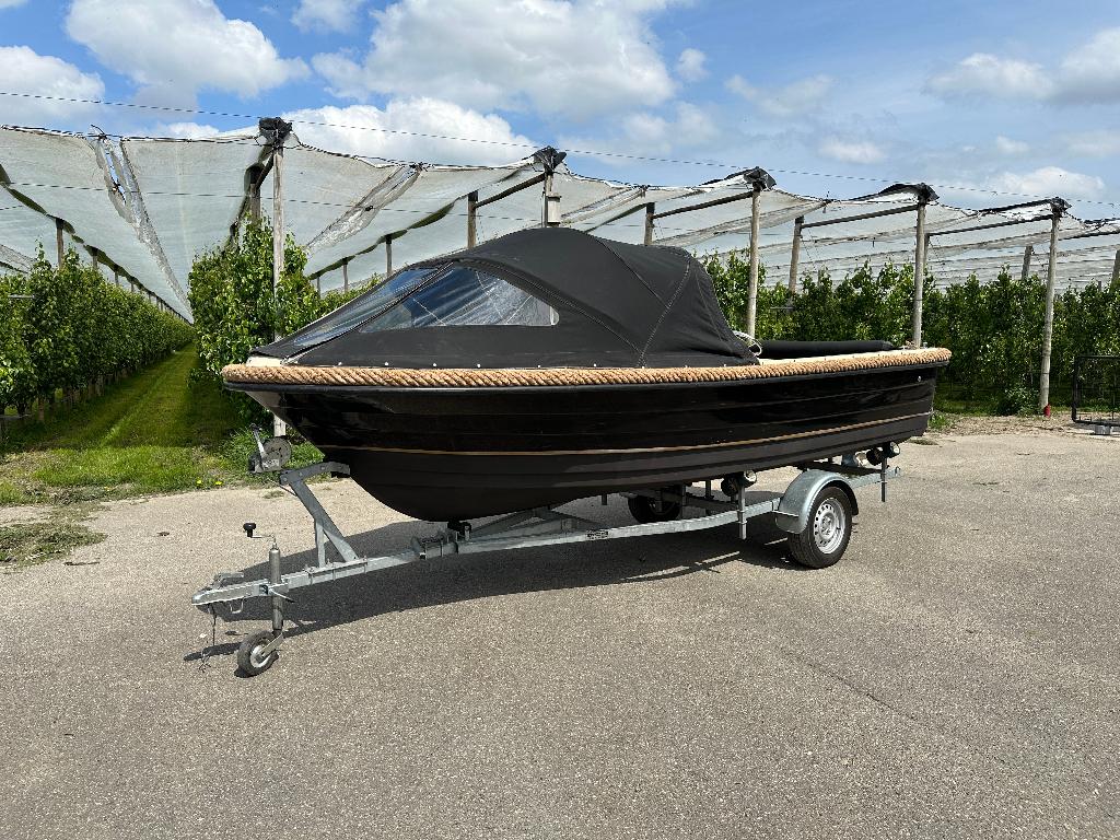 Complete sloep 5,20m INCLUSIEF trailer, Watersport en Boten, Sloepen, Ophalen, 8 pk, Gebruikt, Afdekzeil